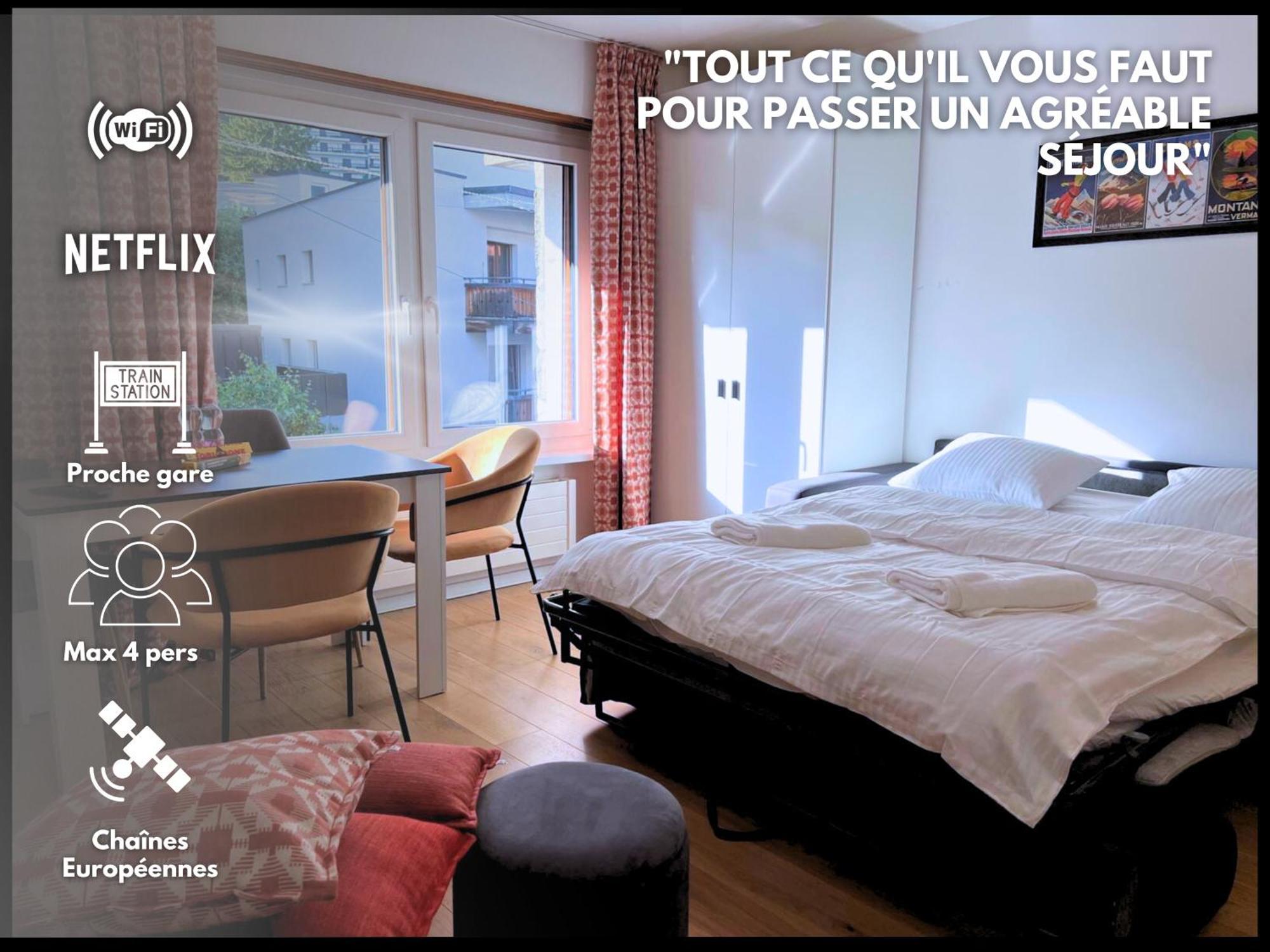 Appartement Avenue de la Gare 4, 3963 Crans-Montana, Centre Extérieur photo